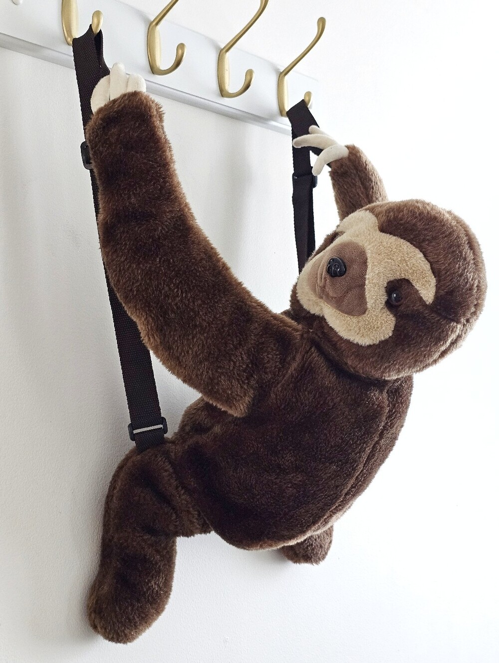 Adventure Planet Plush Sloth Backpack Brown Hanging Monkey Style Stuffed Animal